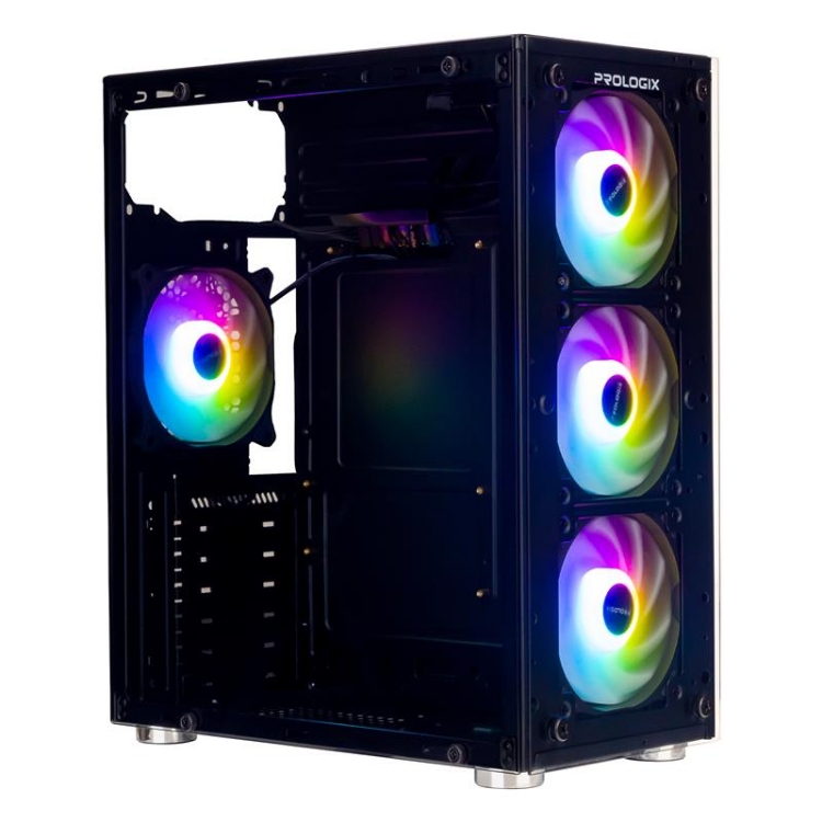  Зображення Корпус Prologix E103 Tempered Glass Black 