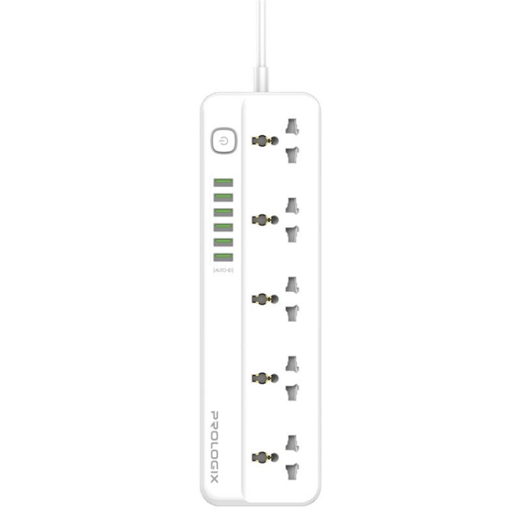  Зображення Фільтр живлення ProLogix Premium (PR-SC5614W) 5 розеток, 6 USB AUTO ID, 2 м, білий 