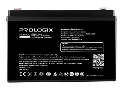  Зображення Акумуляторна батарея Prologix 12V 100AH (PL12-100) AGM 