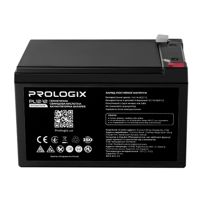  Зображення Акумуляторна батарея Prologix 12V 12AH (PL12-12) AGM 