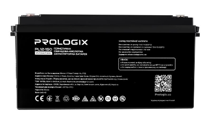  Зображення Акумуляторна батарея Prologix 12V 150AH (PL12-150) AGM 