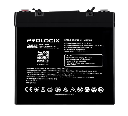  Зображення Акумуляторна батарея Prologix 12V 55AH (PL12-55) AGM 