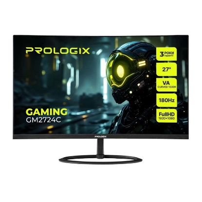  Зображення Монітор Prologix Gaming 27" GM2724C VA Black Curved 180Hz 