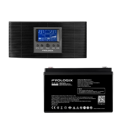  Зображення Комплект резервного живлення Prologix 1000 (PLP1000XL) + АКБ PL12-100, AGM 