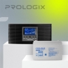 Зображення Комплект резервного живлення Prologix 1200 (PLP1200XL) 1200VA/1000Вт + АКБ PL12-100GEL, GEL 
