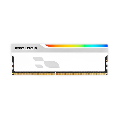  Зображення Модуль пам`ятi DDR4 16GB/3600 Prologix Onyx White RGB (PRO16GB3600YWR4) 