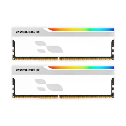  Зображення Модуль пам`ятi DDR4 2x16GB/3600 Prologix Onyx White RGB (PRO32GB3600YWR4K) 
